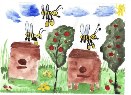 Рисунок на тему Пчеловодство