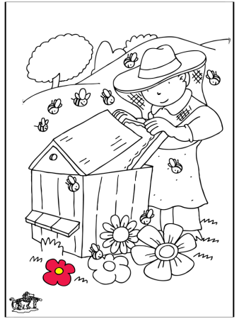 Пасека раскраска для детей