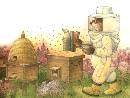 Пчеловод иллюстрация