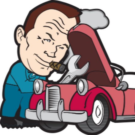 Автомеханик на прозрачном фоне