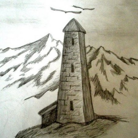 Ингушские башни раскраска