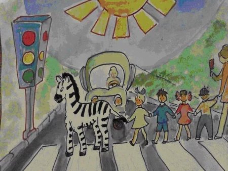 Детские рисунки по правилам дорожного движения