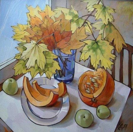 Осенняя композиция живопись