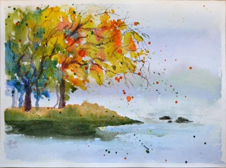 Рисование на тему «парк осенью».