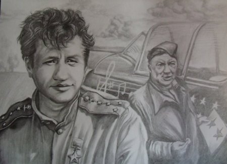 Леонид Быков шарж