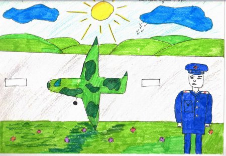 Рисование пограничник с собакой