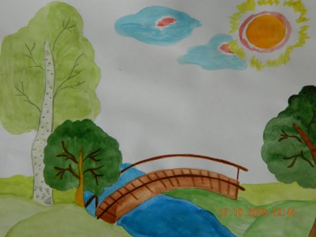 Рисунок на тему уголок родной природы