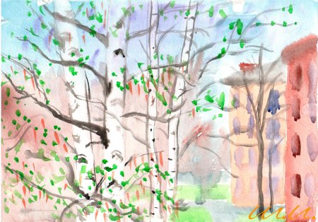 Ранняя Весна рисунок