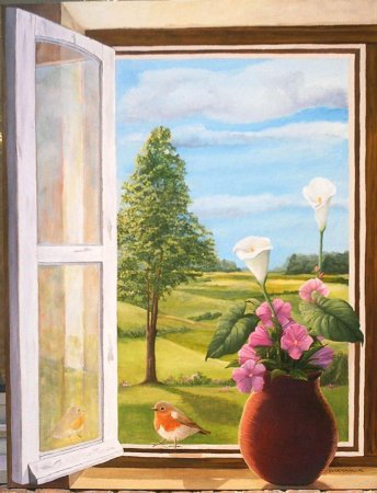 Пейзаж в окне