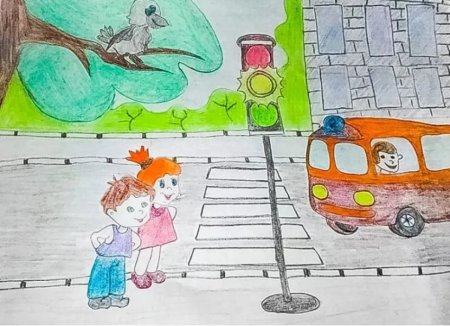 Рисунок по правилам дорожного движения