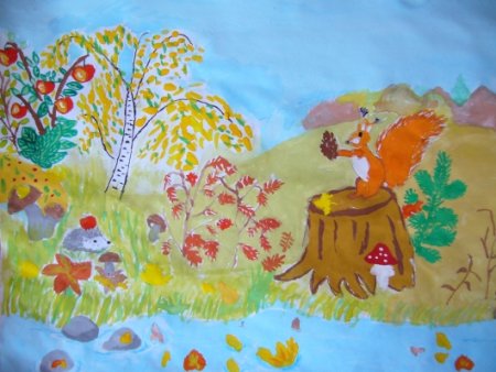 Конкурс рисунков Здравствуй осень