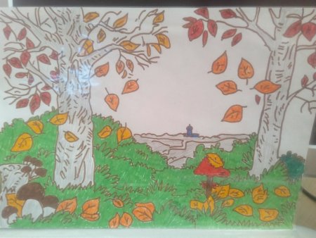 Рисунки на детский конкурс Здравствуй осень