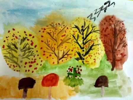 Здравствуй осень Золотая рисунок