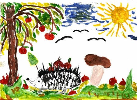 Рисунок на тему Здравствуй осень