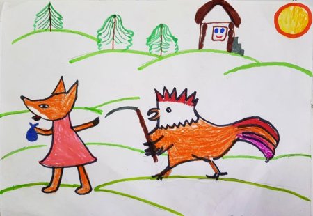 Рисунок на тему Колобок