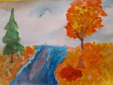 Конкурс рисунков Здравствуй осень Золотая