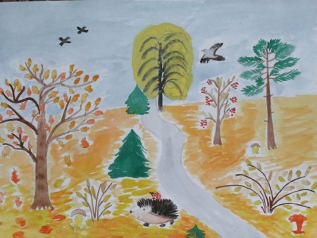 Рисование Здравствуй осень