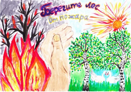 Сохраним лес от пожара рисунки