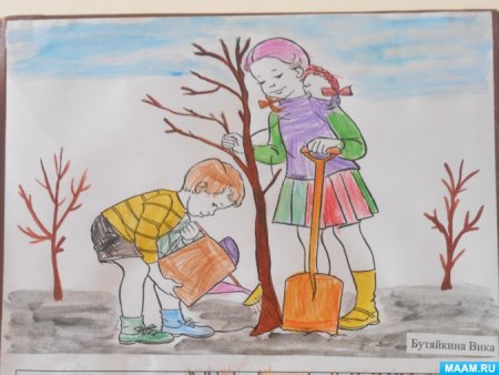 Ресунок на тему поможем природа