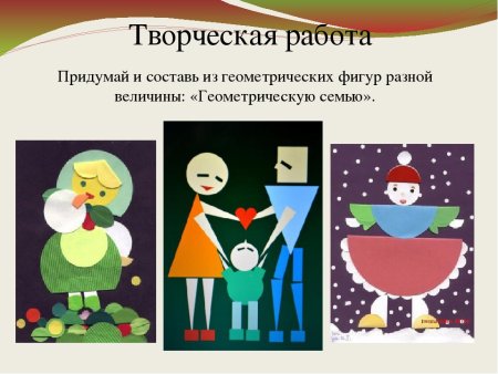 Творческая работа из геометрических фигур