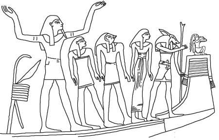 Фараон мультяшный раскраска