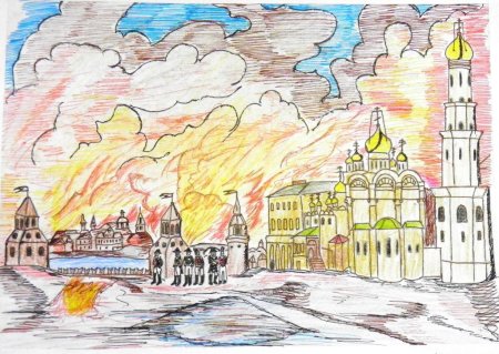 Рисование на тему Москва