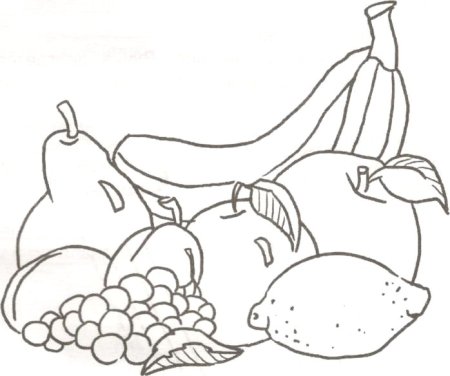 Рисование фруктов иовошей