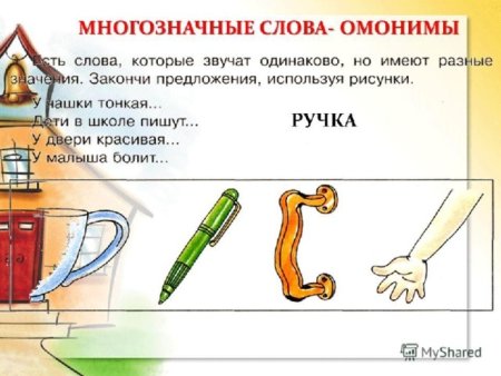 Многозначность слов для дошкольников