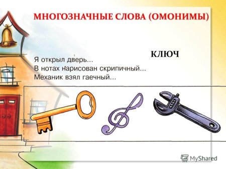 Многозначные слова примеры