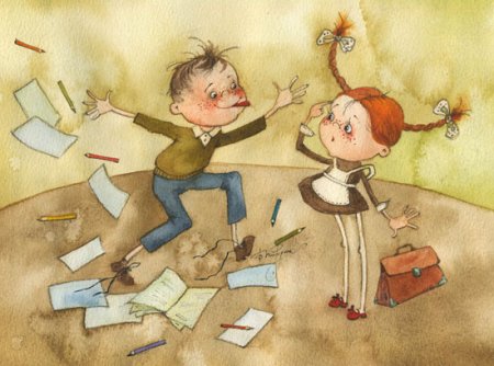 Прикольные рисунки на школьную тему