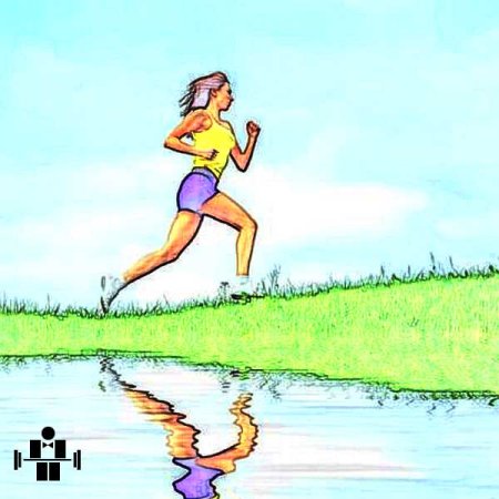 Бег на стадионе рисунок