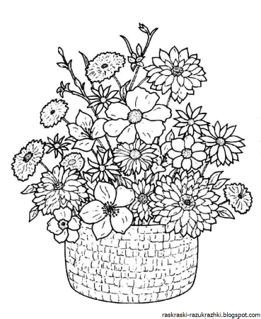 Цветы. Раскраска
