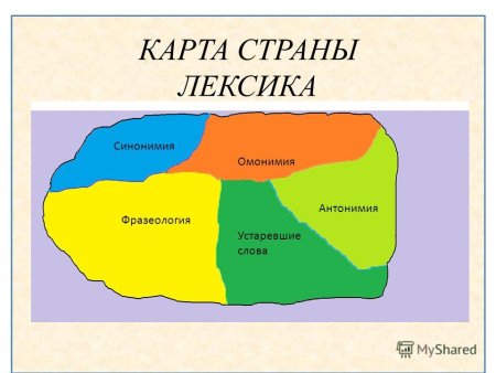 Карта страны лексикология