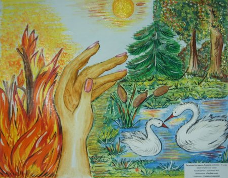 Рисунок на тему пожар