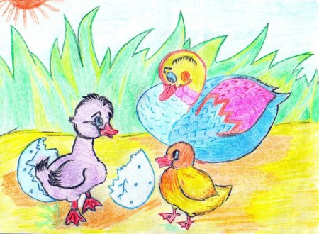 Рис к сказке Гадкий утенок
