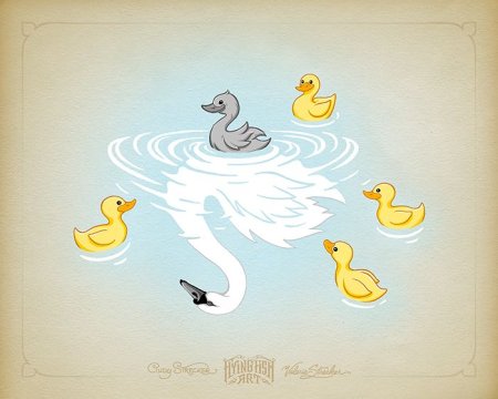 Иллюстрация к сказке Гадкий утенок 2 класс