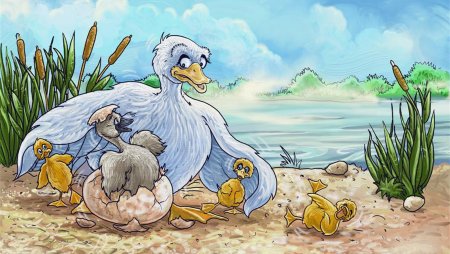 Иллюстрация к сказке Гадкий утенок 2 класс