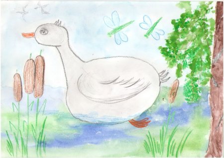 Рис к сказке Гадкий утенок