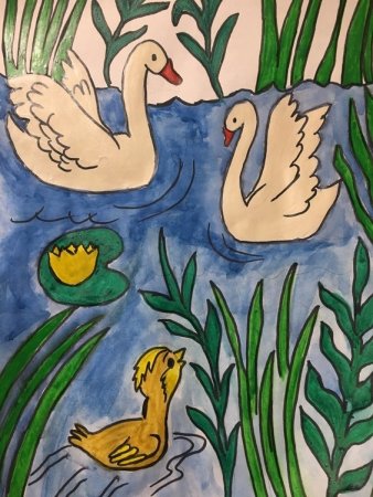 Рисунок к рассказу Гадкий утенок