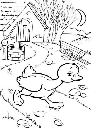 Раскраска Гадкий утнок а