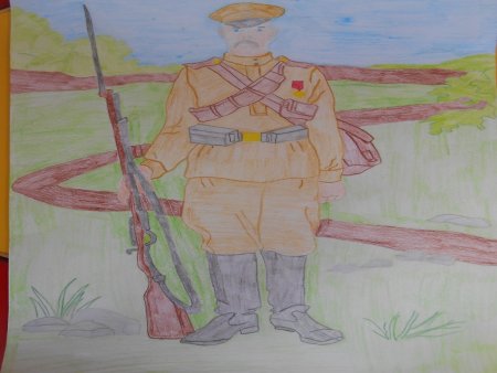 Выставка рисунка на страже Родины