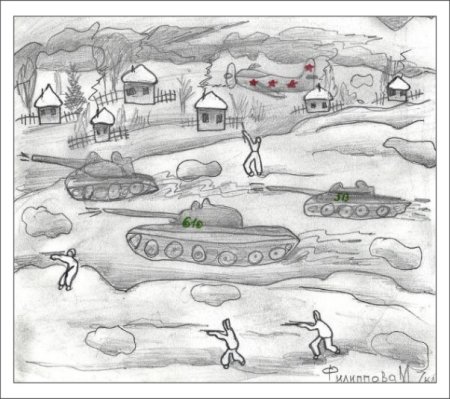 Раскраска война 1941-1945 Курская битва