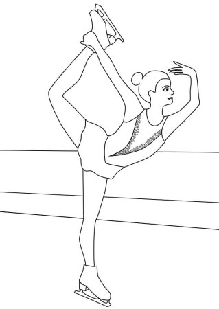 Раскраска фигуристка
