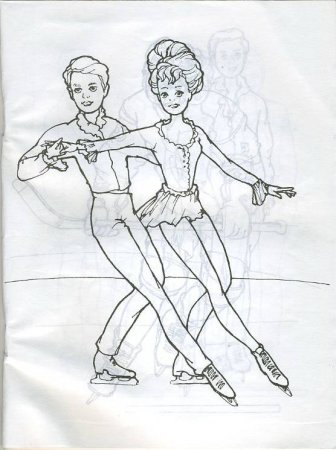 Рисование для детей фигуристка