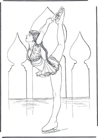 Фигурист раскраска для детей