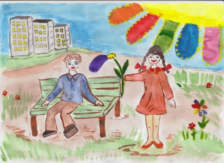 Рисунок на тему Цветик семицветик