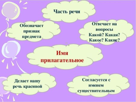 Тема имя прилагательное