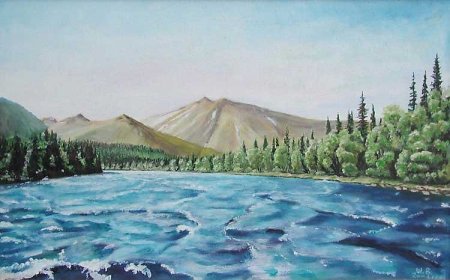 Уральские горы рисование