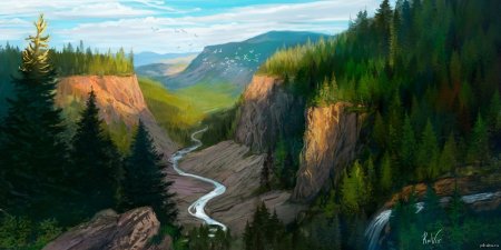 Тайга рисунок