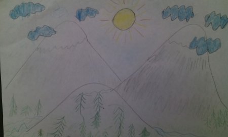 Рисование горы в детском саду